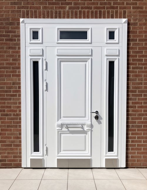 Белая парадная дверь Белая парадная дверь